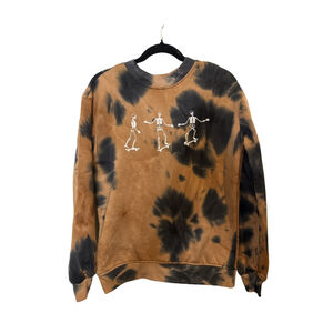Better Together Skeleton Skateboard Tie Dye Sweatshirt Size XS Crew Neck Polyest